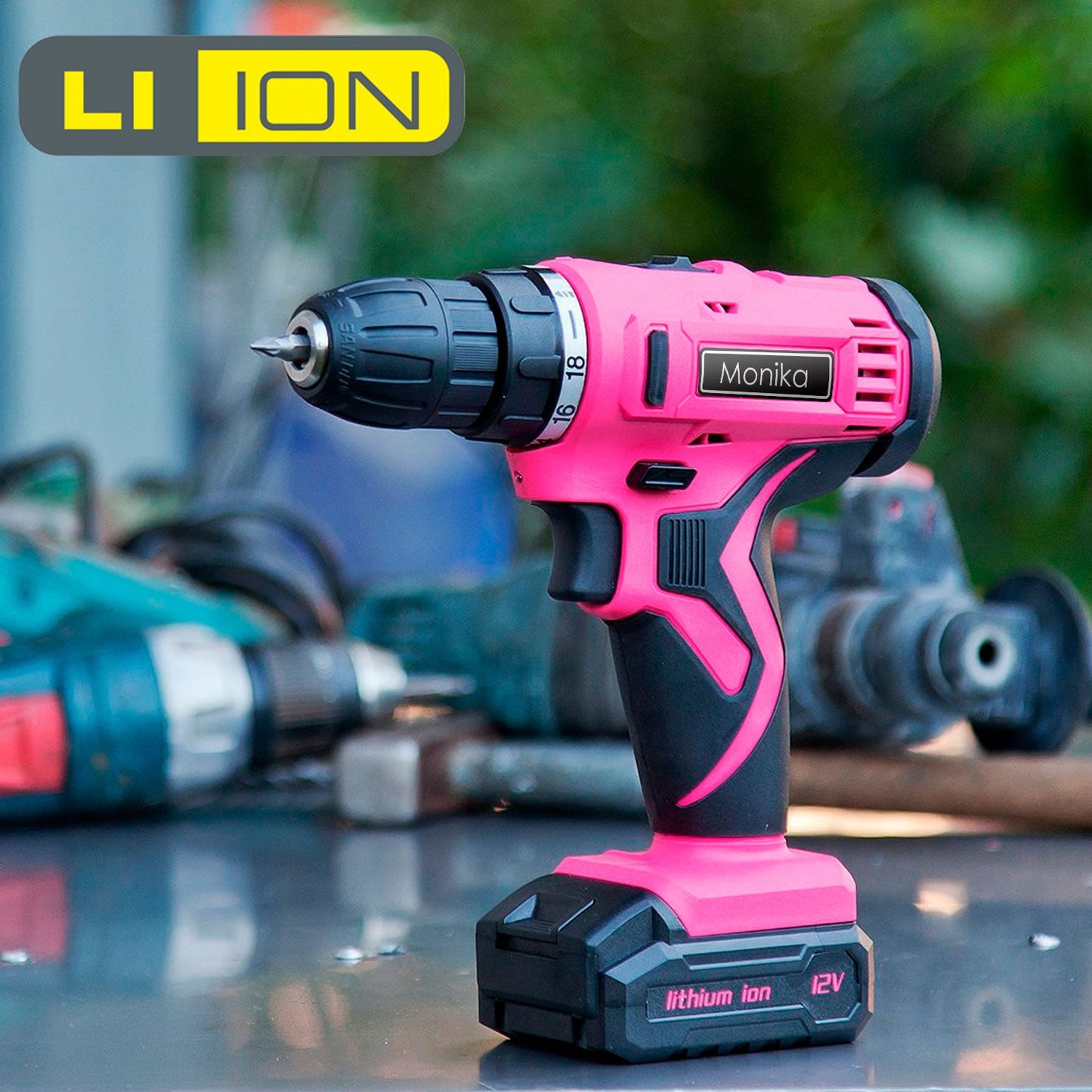 12V Pink Cordless Drill