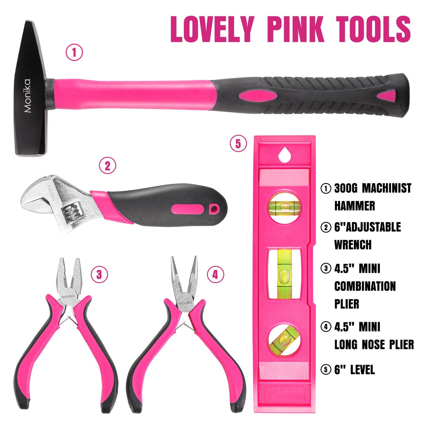 159PCs Pink Tool Set