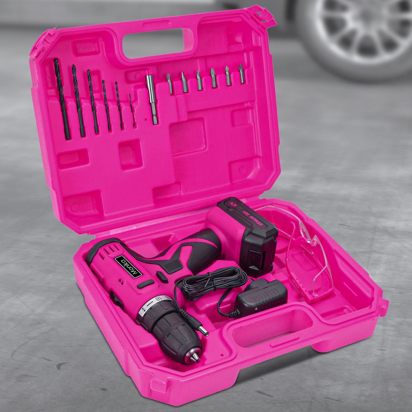 12V Pink Cordless Drill